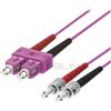 WP EUROPE Cavo di patch Wp Europe 2FO OM4 ST-SC 50/125Âµm 40Gbit/s 3mmx5m Viola [WPC-FP4-5STSC-050]