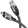 Goobay Cavo di rete goobay Ethernet USB-C RJ-45 3.2 2m Nero/Argento [70698]