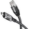 Goobay Cavo Ethernet Goobay usb-C 3.2 Gen1 maschio > RJ-45 5m Nero/argento [70752]