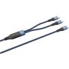 Vultech Cavo usb Vultech doppio USB-C in nylon 100W 1.2m Blu [CS-NCCC12BL]