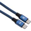 Vultech Cavo usb Vultech USB-C/C in nylon 100W 2m Blu [CS-NCC20BL]