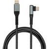 Ibox Cavo di rete Ibox USB 2.0 tipo-C maschio 100W 480Mbps 2m treccia/Nero [IKUTC100]