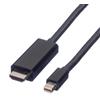 VALUE Cavo adattatore Value 11995797 Mini DisplayPort maschio a HDMI maschio 3m Nero