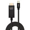 Lindy Cavo adattatore Lindy Mini DisplayPort a HDMI M/M 1m Nero [LINDY40921]