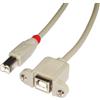 Lindy Cavo USB Lindy 36730 tipo-B 2.0 maschio/femmina 0.5m Grigio [31800]