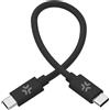 Celly Cavi di ricarica Celly USBCUSBCCOT30BK intrecciato in cotone USB Tipo C a USB Tipo C 30cm Nero [USBCUSBCCOT30BK]