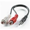 VALUE Cavo di collegamento audio Value jack da 3.5mm a 2xRCA 0.2m Nero [11.99.4340]