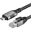 Techly Cavo Techly USB 3.0 Cat.6 Usb-C>Ethernet RJ-45 M/M 1m Nero/Argento 1pz