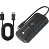 Techly Adattatore Video Extender Wireless con Hub USB-C 5in1 Nero [IDATA USBC-HUB5WL]