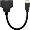 SAVIO Adattatore Savio Splitter Hdmi AK-77 Splitter (M)/HDMI(F)x2 Nero [AKSAOHVAK77]