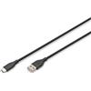 Digitus Cavo di ricarica Digitus USB-A > USB-C 2.0 (M-M) 1m Silikon 60W Nero [AK-300340-010-S]