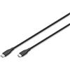 Digitus Cavo di ricarica Digitus USB-C 2.0 (M-M) 0.5m Silikon 60W Nero [AK-300341-005-S]