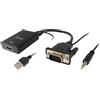 Equip Adattatore Vga a Hdmi Equip 119038 con audio 15cm 1920x1080pixel Nero [119038]