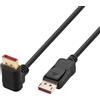Techly Cavo audio/video Techly ICOC DSP-A14-010NT9 DisplayPort 1.4 8K M/M Angolato 90 grado 1m Nero [620829]