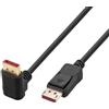 Techly Cavo audio/video Techly ICOC DSP-A14-020NT9 DisplayPort 1.4 8K M/M Angolato 90 grado 2m Nero [620836]