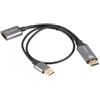 Lanberg Adattatore Video Lanberg Hdmi M/Displayport F 0.2m Argento [AKLAGHV00000017]