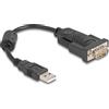 Delock Adattatore Delock USB 2.0, USB-A M> RS-232 M (nero, 25cm)