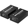 Techly Extender hdmi Techly IDATA EXT-410P 4K 60Hz fino a 60m con Tecnologia PoC Nero [621130]