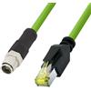 Logilink Cavo patch Logilink CQM025S Industriale Da M12X a RJ45 Cat.6A SFTP PUR 0.5m Verde [CQM025S]