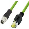 Logilink Cavo patch Logilink CQM055S Industriale Da M12X a RJ45 Cat.6A SFTP PUR 2m Verde [CQM055S]