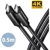 AXAGON Cavo usb Axagon BUCM32-CM05AB USB-C/C 0.5m Nero [AKAXNTUBUCM3205]