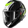 Shark CASCO MODULARE OXO RYDGER BLACK WHITE YELLOW SHARK HELMETS : Taglia Int - L