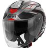 Givi CASCO JET X25F TRACE TITANIO NERO ROSSO GIVI HX25FTCTR : Taglia Int - XXL