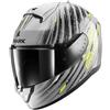 Shark CASCO INTEGRALE RIDILL 2 ASSYA SILVER ANTHRACITE YELLOW SHARK HELMETS HE1120ESAY : Taglia Int - S