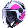 Caberg CASCO JET RIVIERA V4X ALPHA BIANCO/NERO/FUCSIA CABERG : Taglia Int - XS