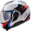 LS2 CASCO LS2 FF910 ADVANT II TRIPLE WHITE BLUE RED LS2 : Taglia Int - M