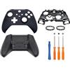 Hzxkqmil Guscio Anteriore e Posteriore Custodia di Ricambio Faceplate Accessori per Xbox Elite Controller Series 2, Incluso Scocca Superiore Cover Inferiore Anelli Joystick Telaio Centrale, Nero