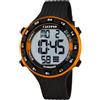 Calypso Orologio Digitale Sport Uomo Gomma Nera - 10 ATM, Data, Cronografo, Doppio Fuso, Luce, Allarme, 12/24 h - K5663/3 Flash Time