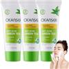 Bploar Detergente viso 3 x 60 g, pulizia profonda rimuove sporco e olio in eccesso, formula delicata protegge la barriera cutanea, per una pelle fresca e rinfrescata (tè verde)
