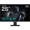 Gigabyte GS25F14 Monitor Gaming FHD da 25" - 1920 x 1080, 144Hz, 1ms, 300 cd/m², Display HDR 10, HDMI 2.0, DisplayPort 1.2