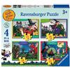 Ravensburger Room on The Broom 4 in Box (12, 16, 20, 24 Piece) Jigsaw Puzzles for Kids Age 3 Years Up - Toys for Children