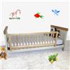 Safetots Sponda in Legno per Letti, Naturale, 38cm di Altezza x 110cm di Larghezza, Sponda Letto per Bambini Sicura, Preassemblata, Installazione Facile