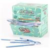 Dr. Bauer's Spazzolini monouso con dentifricio Dr. Bauer - confezione da 100 - spazzolino da viaggio ecologico con cannuccia - per dentisti, hotel, campeggio - dispenser blu