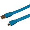 Oem Cavo Flat USB AM a Micro USB M azzurro