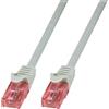 Intellinet Cavo di Rete Patch in Rame Cat.6 Intellinet U/UTP LSZH grigio 1m