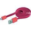 Bluediamond to go Cavo usb Bluediamond piatto AM a Micro USB M 1m A Rosa / Corallo