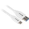 Sharkoon Cavo Sharkoon USB 3.1 Type-A / Type-C M/M 0,5m bianco [4044951021154]