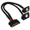 Sharkoon Cavo alimentazione Y Sharkoon 1x SATA 2x SATA 90° Nero [4044951018918]