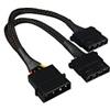 Sharkoon Cavo alimentazione interna Sharkoon 4P Molex a 2x 4P Molex M/F 15cm Nero [4044951018925]
