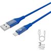 Celly Cavo Lightning Celly color 3m blu [USBLIGHTCOL3MBL]