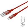 Celly Cavo usb Celly micro 3m rosso [USBMICROCOL3MRD]
