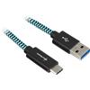 Sharkoon Cavo Sharkoon USB 3.1 A-C nero/blu 0.5m [4044951027118]