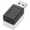 Adj Adattatore usb Adj 3.0 tipo-C M/F Nero
