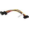 Link Cavo sdoppiatore Link ad alimentazione SATA M e 2 connettori SATA a 90 gradi F 15cm [LKCSATA04]