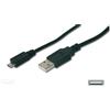 Digitus Cavo usb Digitus tipo-A 2.0/micro USB-B M/M 1.8m Nero [AK300127018S]