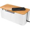 Logilink Scatola gestione cavi Logilink in bambu'/plastica 320x140x130mm/Bianco [KAB0075]